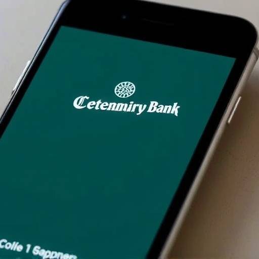 Screenshot of Centenary Bank mobile banking app on a smartphone.